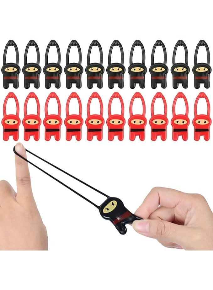 سكايليتي سكاي لتي 24 لعبة نينجا طائرة قابلة للتمدد - مقلاع مرن باللونين الاحمر والاسود لحفلات الاطفال - Image 1